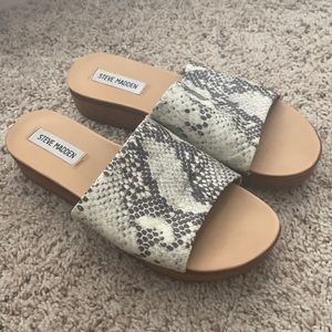 Steve Madden snake skin platform